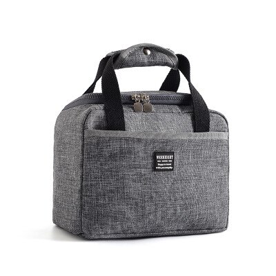 Waterdichte Geïsoleerde Lunch Zakken Oxford Reizen Noodzakelijk Picknick Pouch Unisex Thermische Diner Doos Voedsel Case Accessoires Gear: Gray