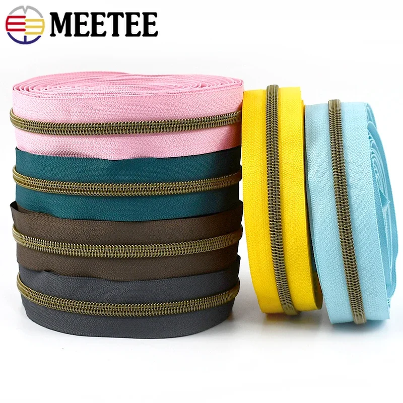 5 # Plastic Ritsen Voor Tas Tas Tas Nylon Rits Tape Bij De Meter Kleding Decor Zip Reparatie Kits Diy Naaien Kledingstukken Accessoires