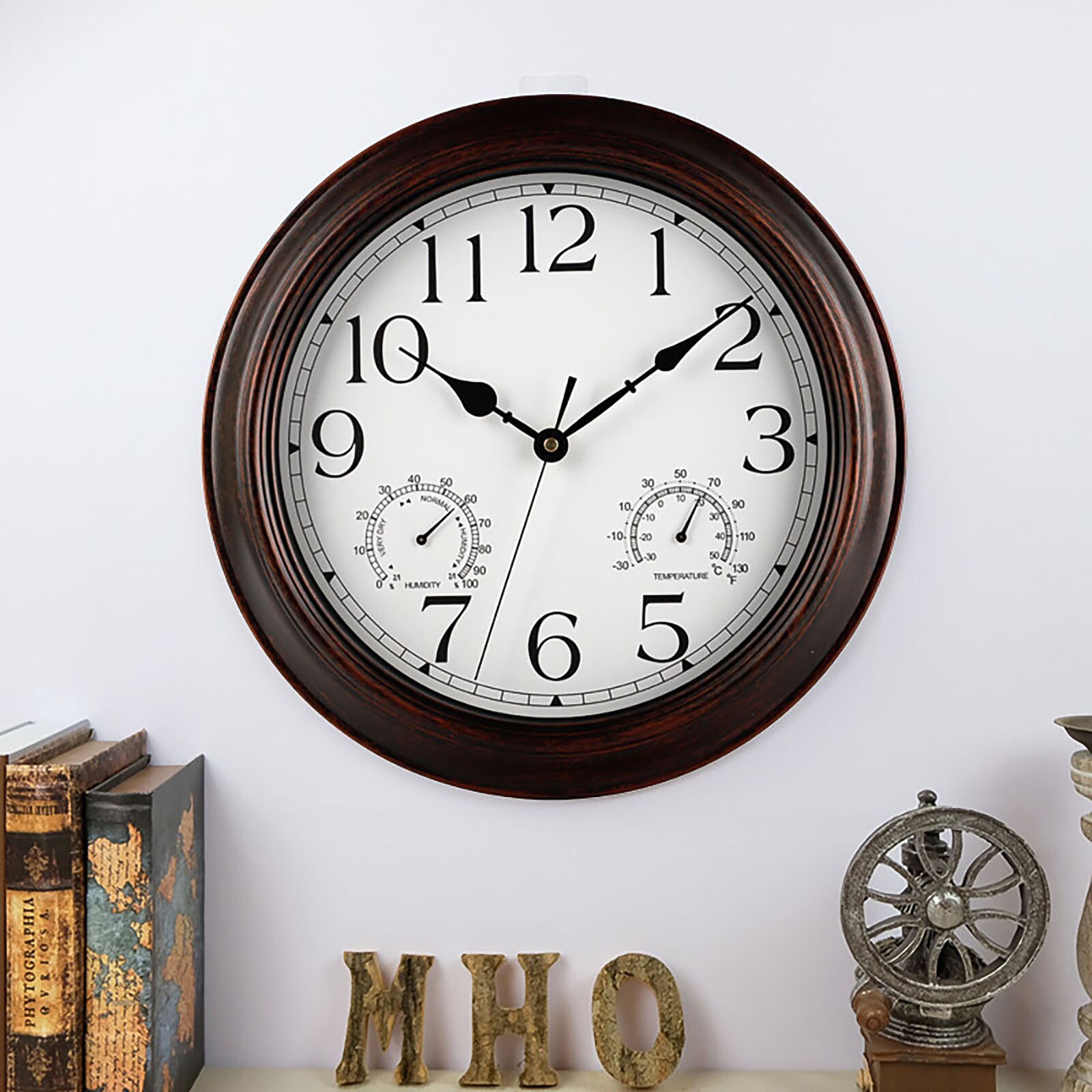 Grote Klassieke Wandklok Modern Vintage Rustieke Retro Klok Home Office Cafe Decoratie Opknoping Klok Art Grote Muur Horloge