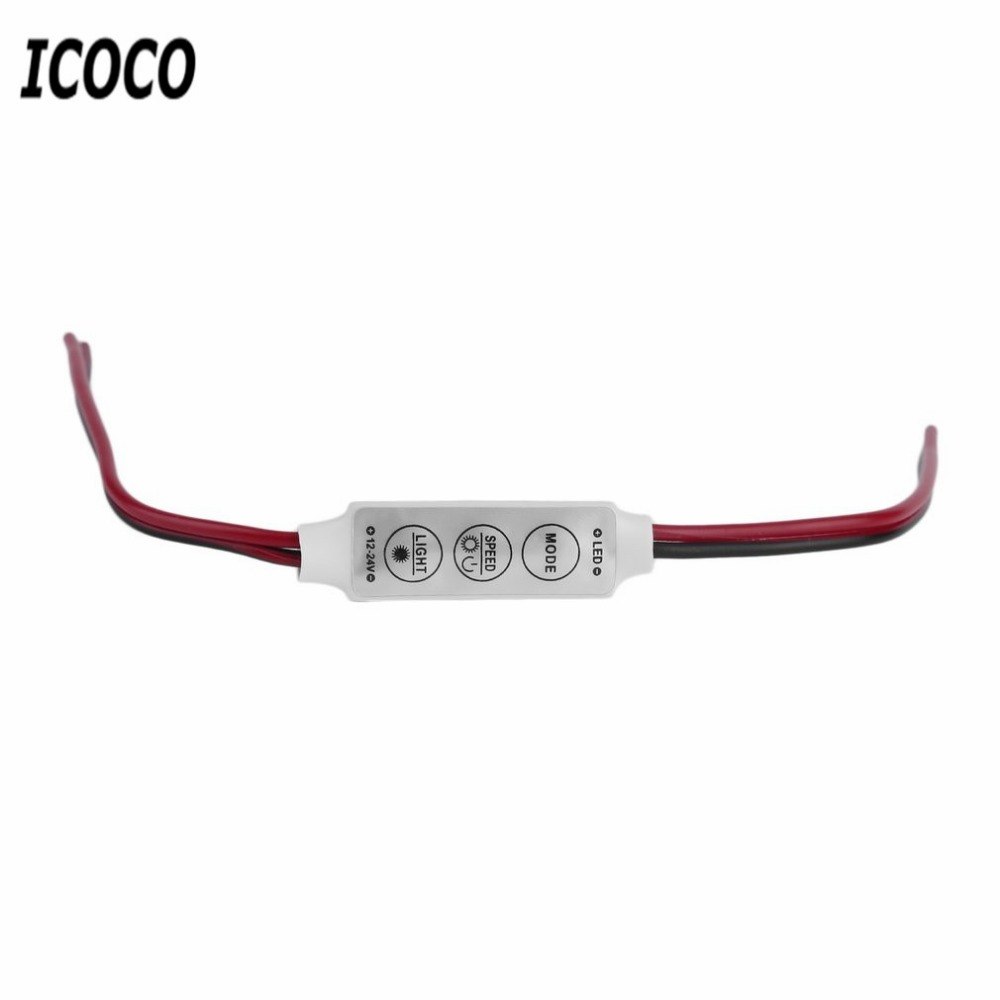 Dimmer LED Strip RGB Controller DC 12V 24V Mini Dimmer LED Single Color Controller for 5050 3528 5730 LED Strip Light