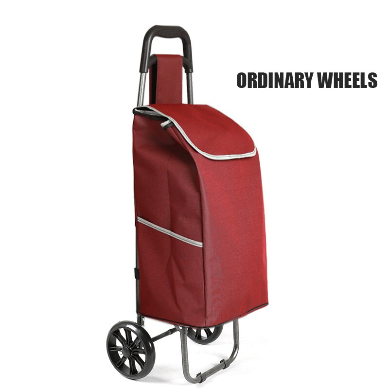 Shopping cart folding portable grocery cart luggage cart trolley trailer small hand cart home elderly