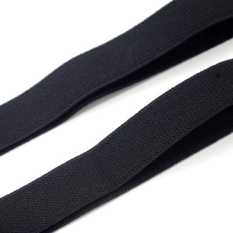 Black Button Suspenders Leather for Women Y-back Shape Length-adjustable Male Elastic Suspenders 2.5*120cm NBD9121