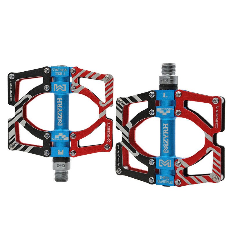 MZYRH Mountain Bike Pedals Ultralight Colorful CNC Cycling Sealed 3 Bearing Flat Pedals BMX MTB Cycling Sports Accessories: Default Title