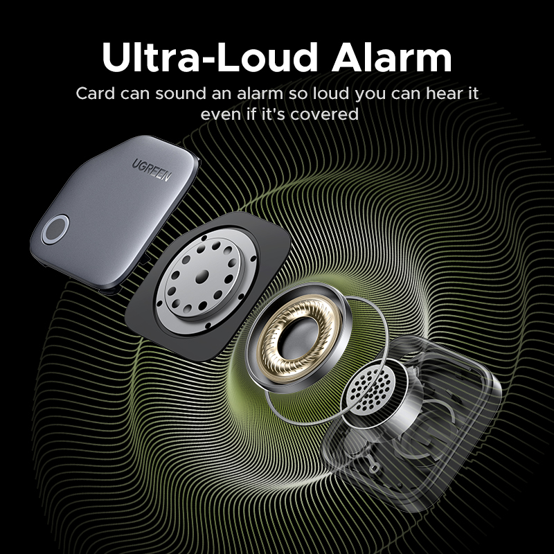 UGREEN Rastreador Bluetooth inteligente, buscador de llaves Localizador de artículos SmartTag Buscador de teléfono con batería de hasta 2 años para Apple Find My (solo IOS)
