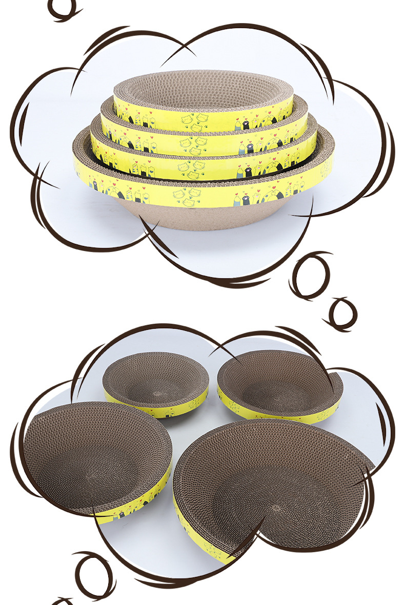 Beskytte møbler slipeklo leker morsomt katteklorebrett ovalt bølgepapp slitesterkt kattebol kattetilbehør