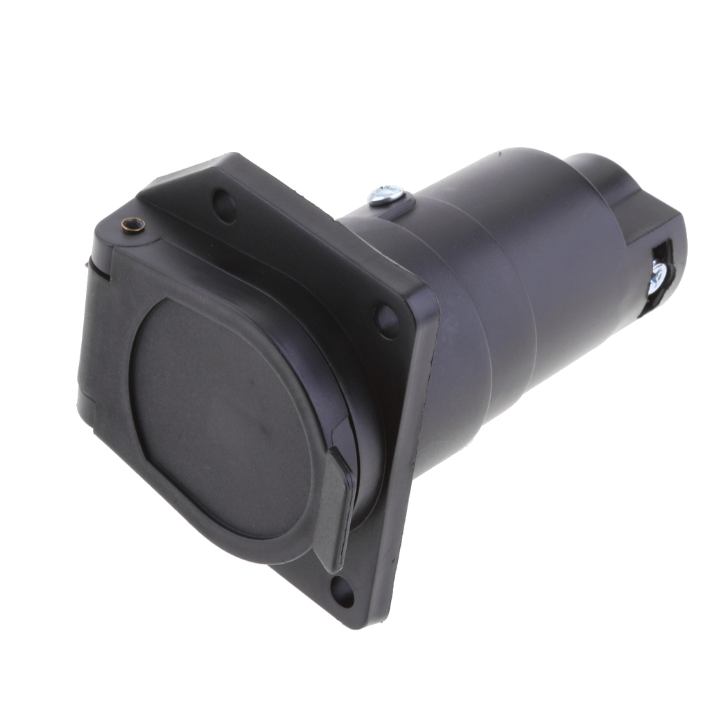 Heavy Duty 7 Way Round Trailer Light Connector Female Socket End 7 Poles US