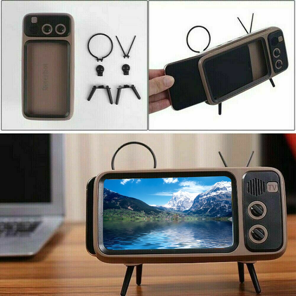 Retro Television Mobile Phone Bracket Movies Lazy Mobile Phone Holder TV Phone Support No Bluetooth Function