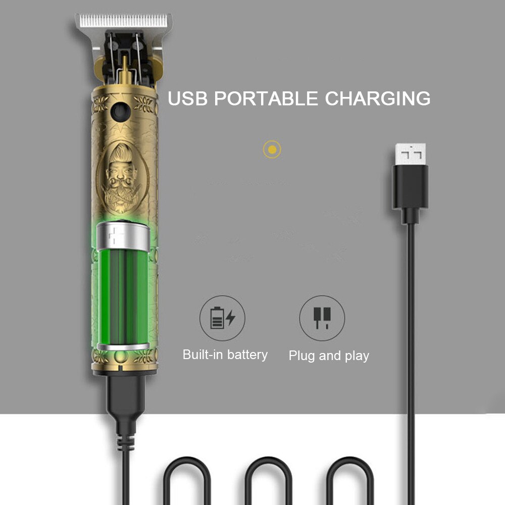 Uomini Rasoio Elettrico Ricaricabile Capelli clipper senza fili Uomini 0 millimetri Calvo Finitura Tagliatore di Capelli Macchina di Taglio di Capelli Macchinetta Rasoio