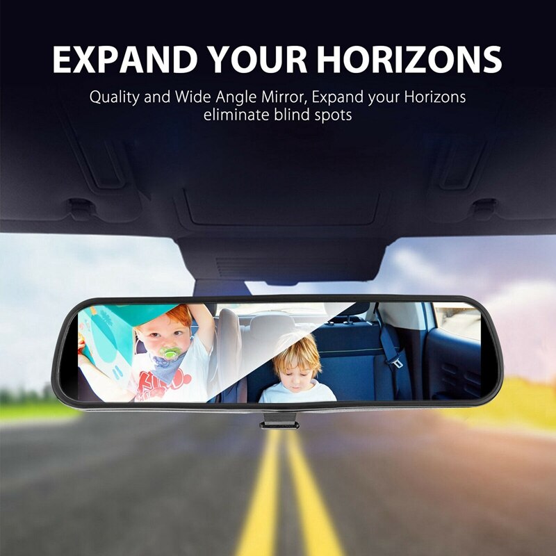 360 grad Einstellbar Auto Universal- Innen Rückspiegel Ersatz Glas 8 Zoll Schild/Nacht