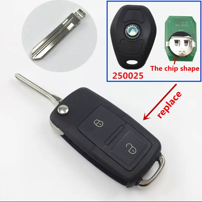 Car key assembly, the key chip,modified key for Geely CK, GEELY MK, GEELY Vision, Geely sc6: MULTI