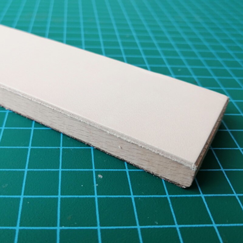 Leather Strop with Compounds Kit, Honing Block Stropping Leather Paddle Strop 4.58 oz Green White Buffing Polishing Compounds