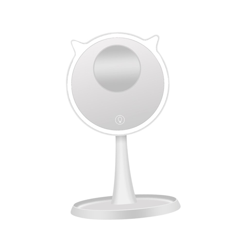 LED Makeup Mirror Fill Light Mirror Rechargeable Desktop Mirror Looking Glass Cosmetic Mirror without Magnifying Glass