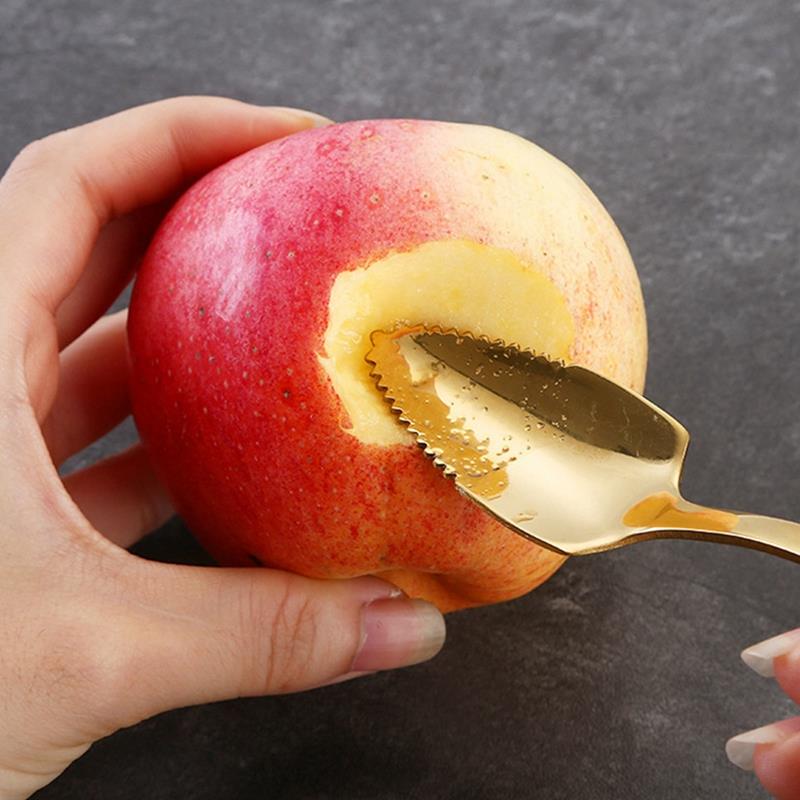 Juego de cucharas de pomelo, cuchara creativa de acero inoxidable para raspar fruta, cuchara de postre, vajilla de cocina, 4 Uds.