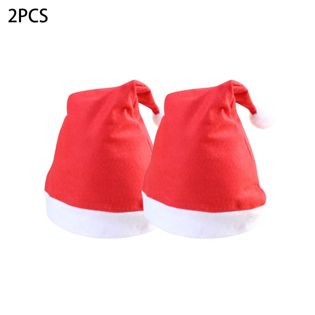 2Pcs Kinderen Kerst Red Riding Hood Santa Kerst Hoed Of Thuis Kerst Caps Voor Baby 'S Mooie Jurk up