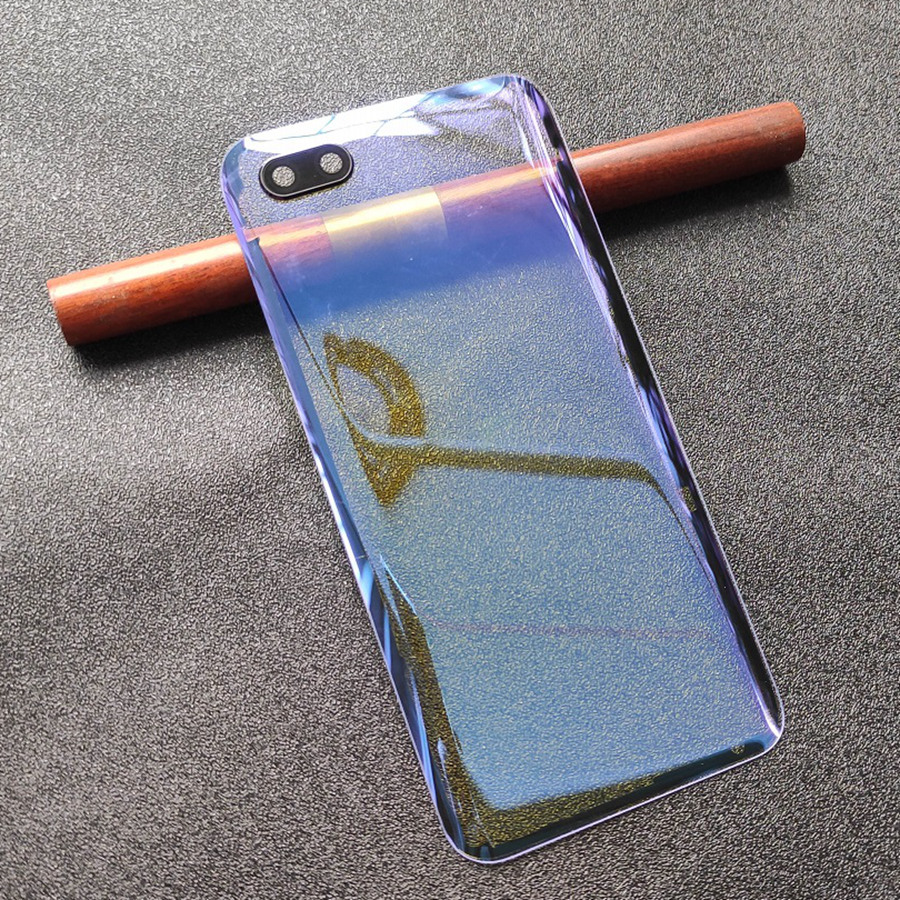 Dla Huawei Honor 10 pokrywa baterii tylna obudowa szklana obudowa tylna obudowa + wymiana obiektywu szklanego aparatu części zamienne: BlueClear With Lens