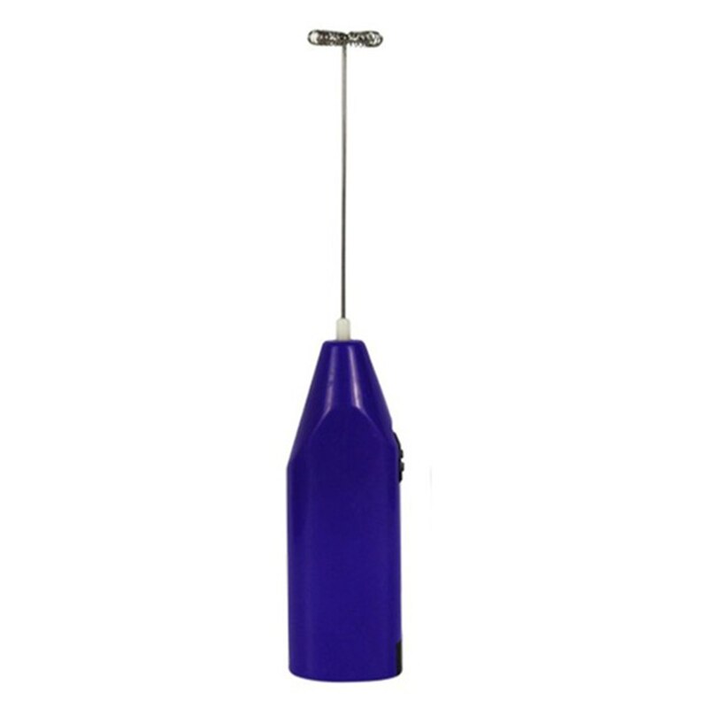 Utensilio de cocina, Espumador eléctrico para hacer espuma, batidor de bebida, batidor de huevos, batidor, Mini agitador con mango 1 unidad: purple