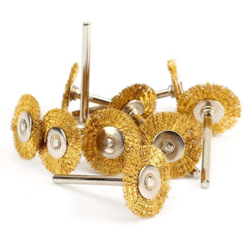 10 Pcs 3.17x22mm Rust Removing Brushes Polish Polishing Brush Rotary