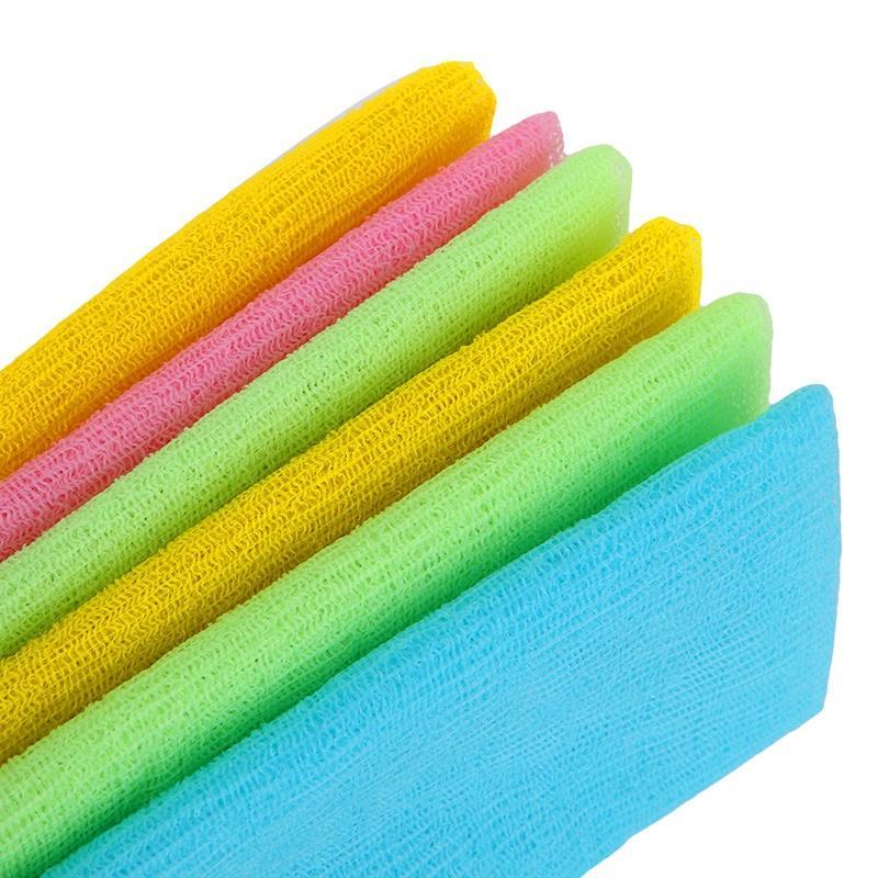 Nylon mesh badekar bruser kropsvask ren eksfoliere pust skrubbe håndklæde klud skrubber sæbeboble til badet som loofah 1pc