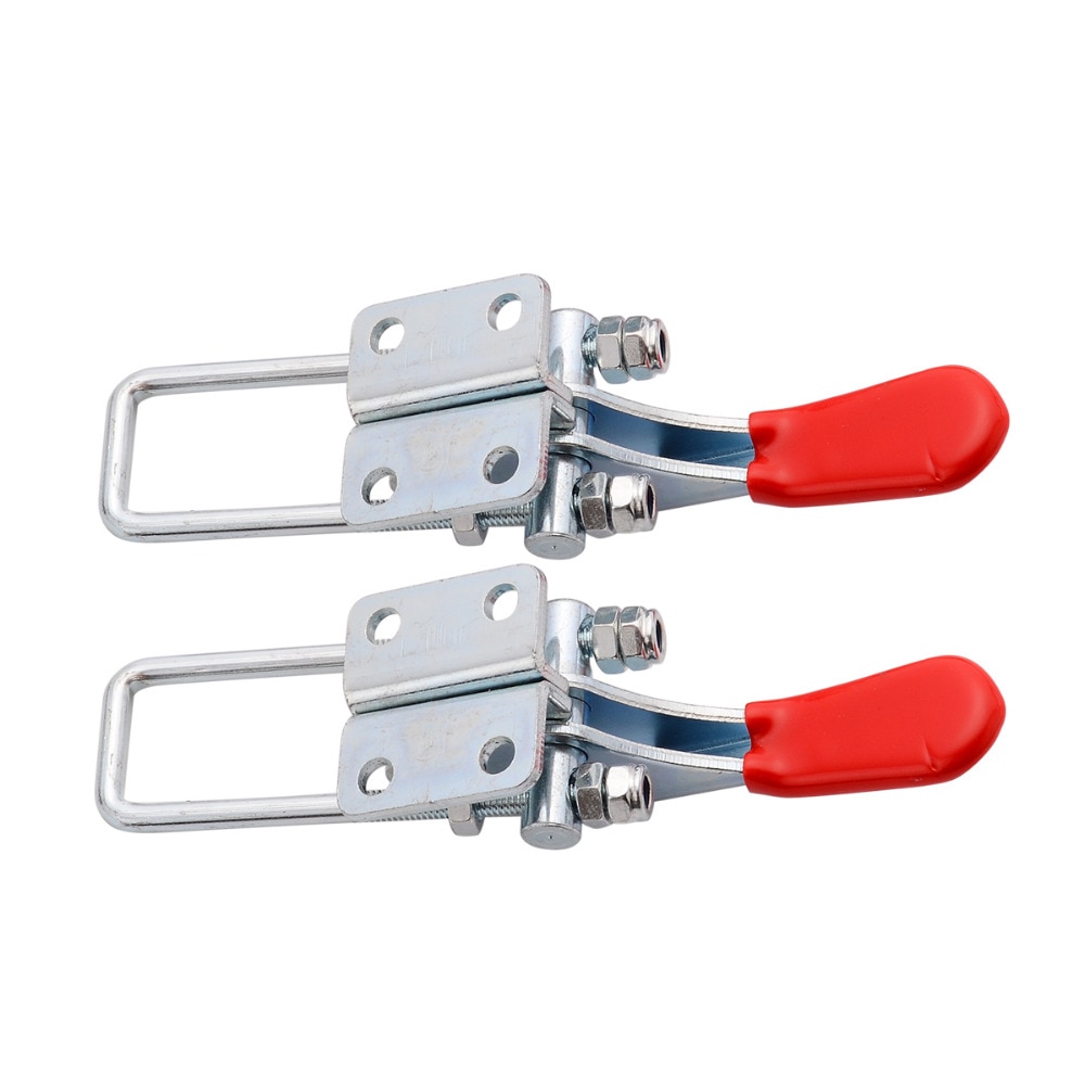 2pcs/lot Adjustable Spring Loaded Toggle Latch Catches Hasp Galvanized Iron Case Box Hasps Locks For Door Furniture Hardware