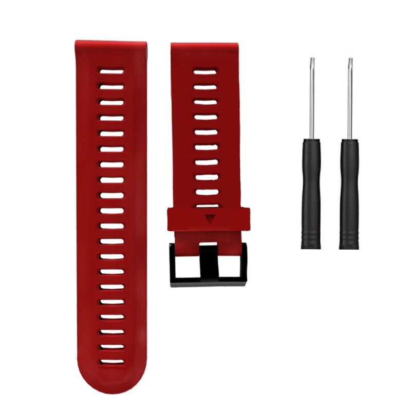 Watch Bands For Garmin Fenix 3 Silicone Strap Replacement Band Tools: Red