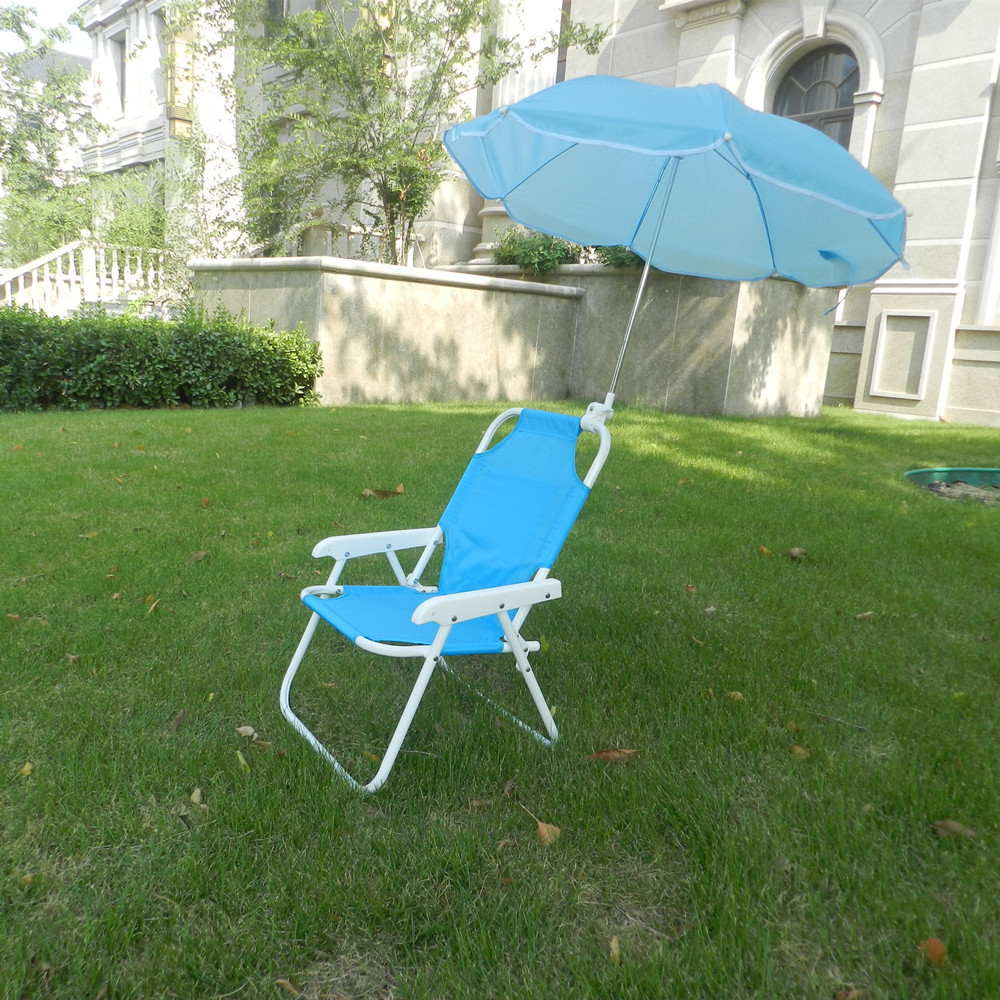 Outdoor Folding Beach Children Chair With Umbrella Utralight Baby Kids Camp Chair Sun Lounger Folding Picnic Camping Seat