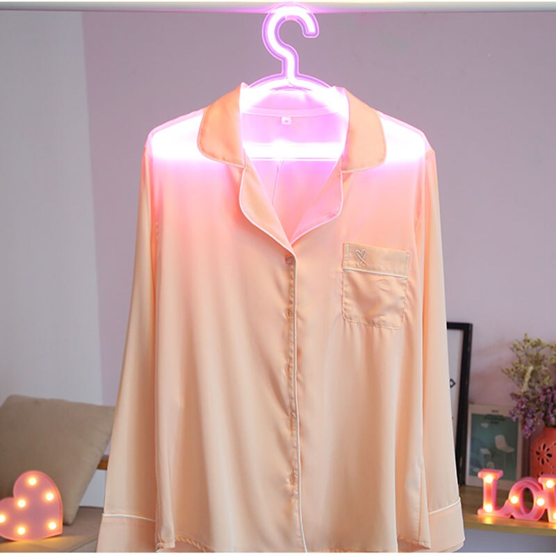 Soporte de ropa letrero de neón con luz LED luces Led de neón de colores, alimentado por USB para dormitorio colgador, decoración de pared para tienda