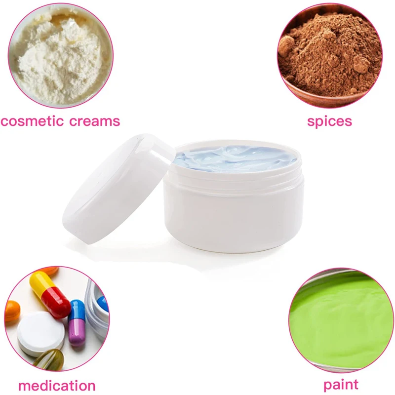 Frascos de plástico rellenables para maquillaje y cosméticos, tarros vacíos para crema facial, contenedores de almacenamiento de loción y sombra de ojos, 10 Uds., 10g-100g