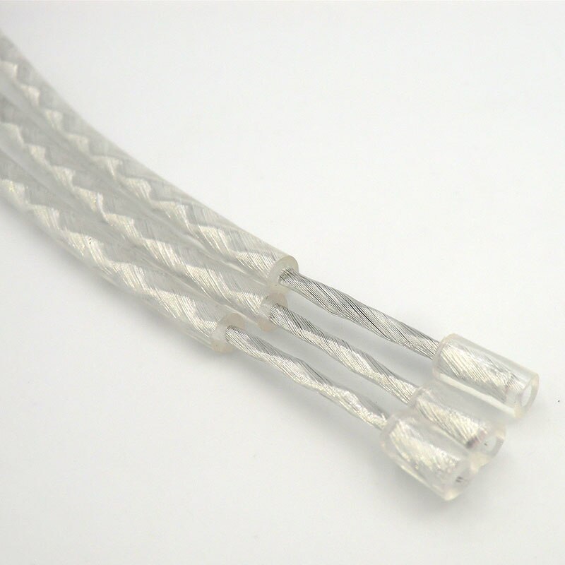Flexible 2 Core Cable Cabinet Internal Connection Wire Twisted Tinned Copper Shield Earphone Transparent Audio Signal Line
