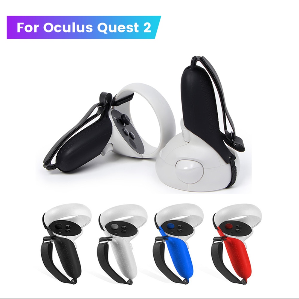 VR Protective Cover For Oculus Quest 2 VR Touch Controller Silicone Cover Skin Handle Grip For Oculus Quest 2 Accessories