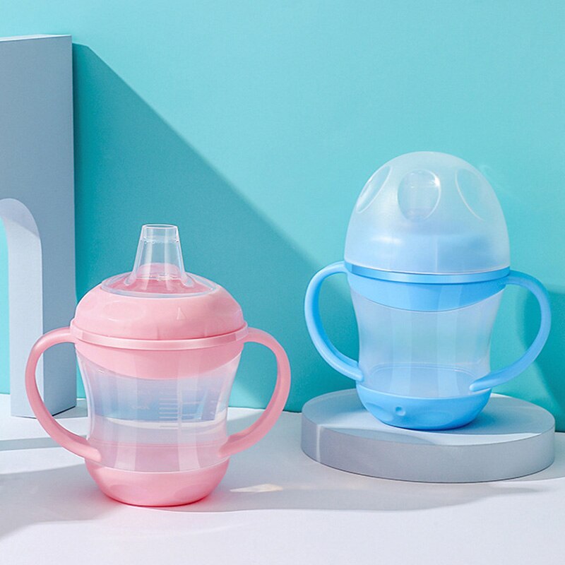 Baby Cups Met Handlesuction Voeden Flessen Cups Voor Baby &#39;S Water Melk Zuigfles Zuigeling Training Met Handvat Kopjes