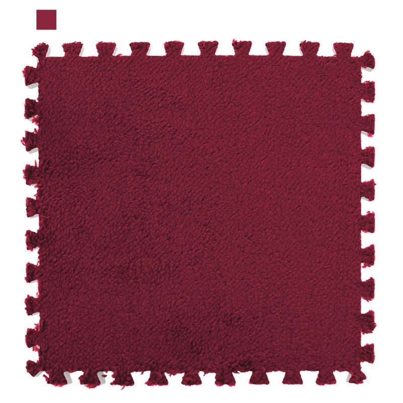 Tapis de jeu en peluche pour bébé et enfant, puzzle à faire soi-même, pour sol, carreaux de mousse carrés imbriqués