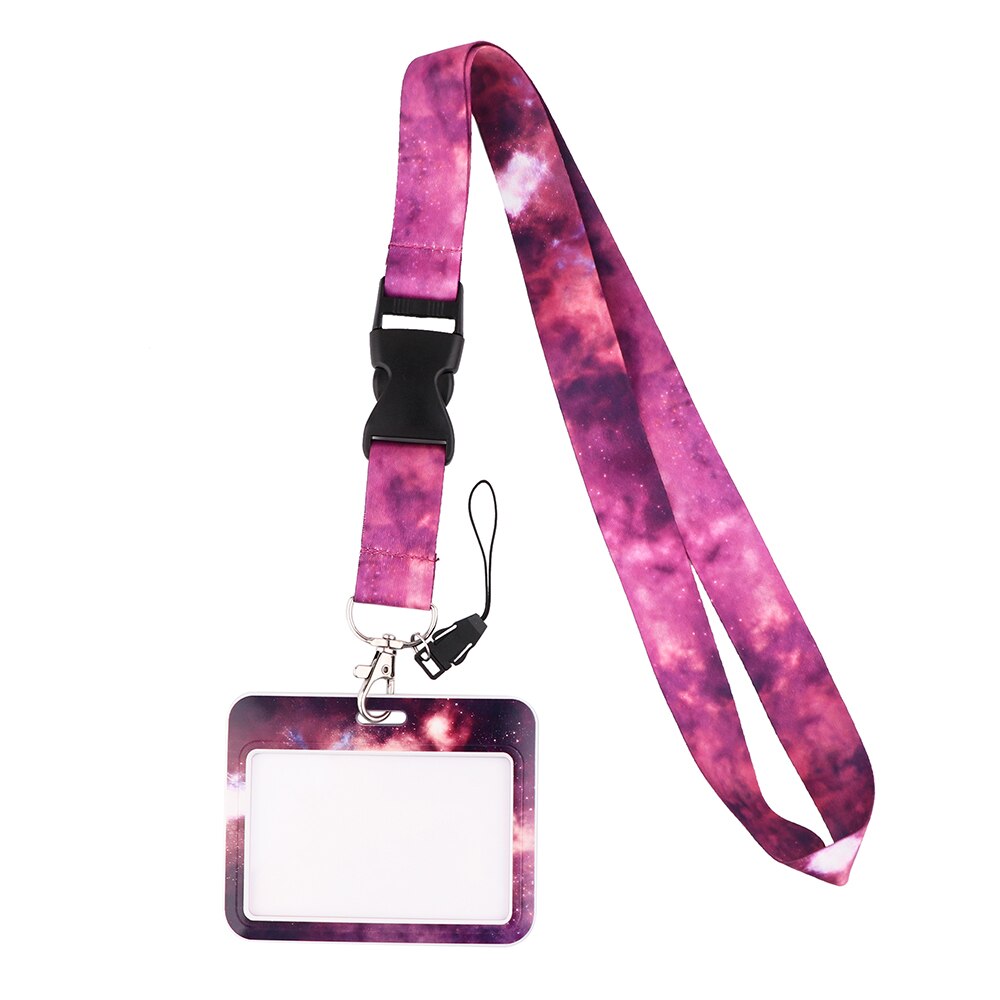 YL200 Starry sky Key Lanyard Car Keychain Badge Holder Personalise Office ID Card Pass Gym Mobile Phone Accessories