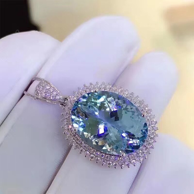 KJJEAXCMY feine schmuck natürliche blaue topas 925 Sterling silber frauen anhänger halskette kette unterstützung Prüfung