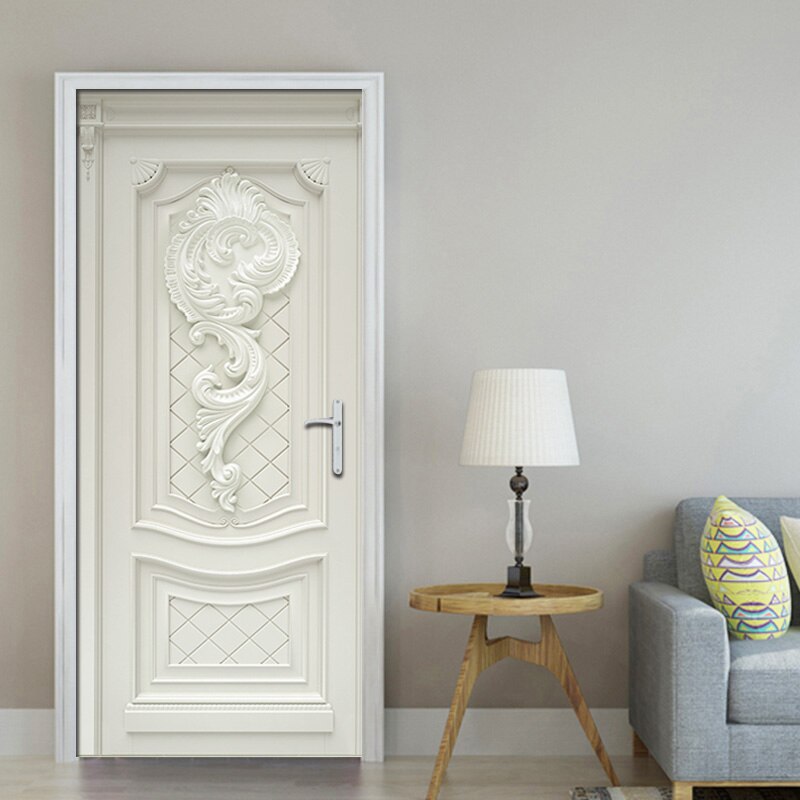 3D Wallpaper European Style Embossed Flowers Murals Living Room Kitchen Door Sticker PVC Self Adhesive Waterproof Wall Paper 3 D