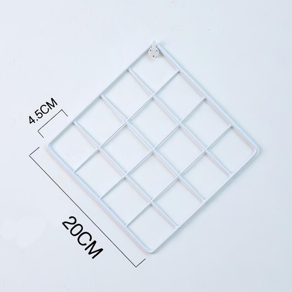 Ins Home Wall Decoration Iron Grid Decor Frame Hanging Rack Wall Display Art iron photo wall wrought iron square grid