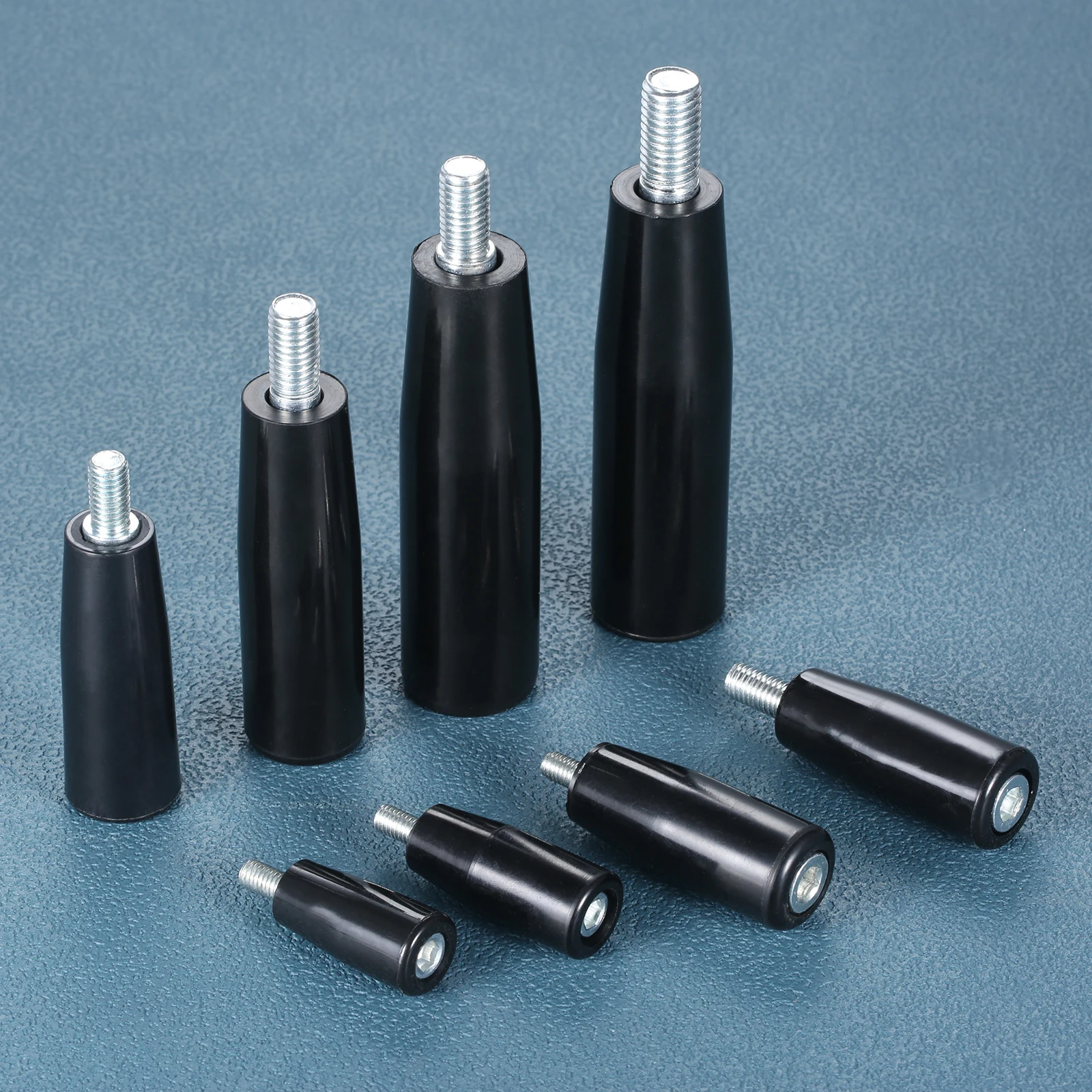 1pc Revolving Griff M6 M8 M10 M12 Kunststoff Metall Knopf Außengewinde Stem Handrad Schraube Fräsen Maschine Werkzeuge Drehmaschine schleifen
