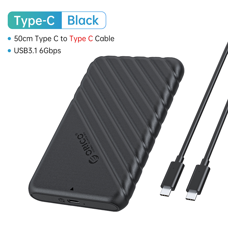 ORICO HDD Case 2.5'' SATA to USB 3.0 Hard Drive Enclosure for 2.5 Inch SSD Disk HDD Box 6TB Storage Case External HDD Enclosure: green