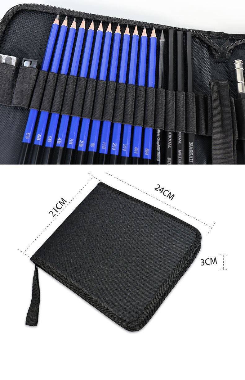 33 Pcs Sketch Drawing Pencil Set Beginners Drawing Supplies Tools Eraser Cutter Drawing Suit Art Kit Painter Students Art Supply