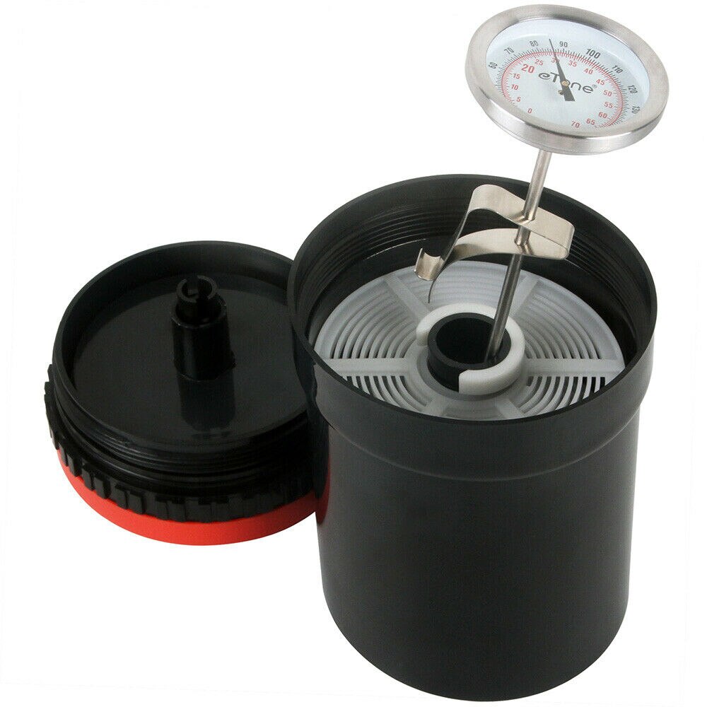 Darkroom Dial Thermometer Stainless Steel with Wall Clip Film Processing Develop