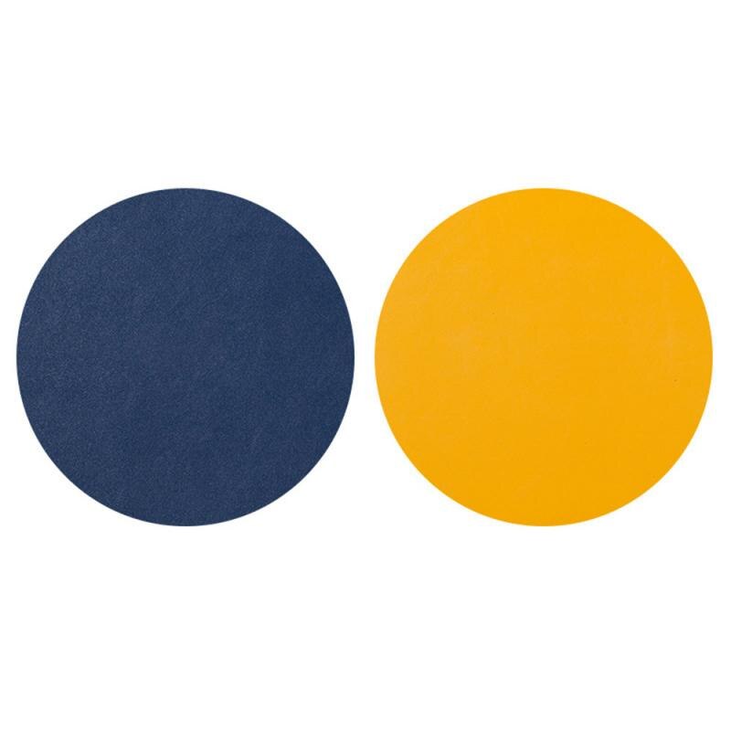 Colorful Computer Mouse Padding Rubber Thickening Round PU Leather Mouse Pad For MacBook Xiaomi Lenovo For Laptop PC MacBook