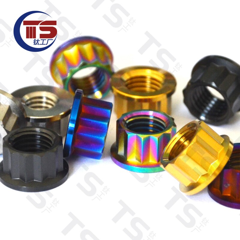 Vis à tête Torx en titane TS M8X15/20/25/30/35/40/45/50/55/60mm, pour moto, pièces de fourche de frein V, fixation en titane (1 pièce)