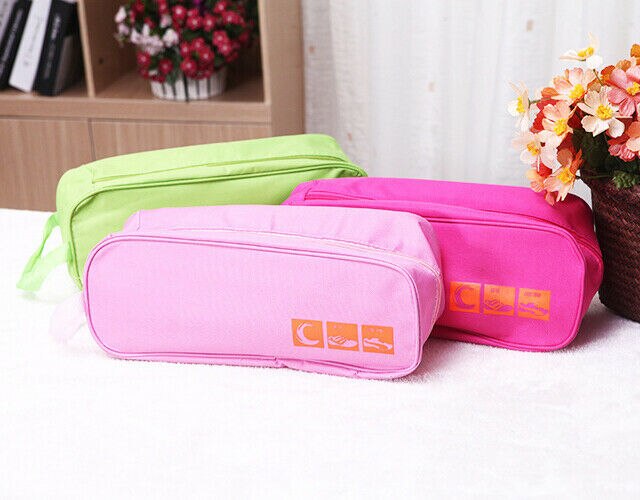 Portable Waterproof Travel Storage Shoe Pouch Shoes Organizer Bag Zip Case