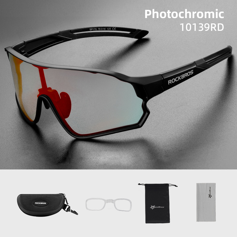 ROCKBROS Gafas Fotocromáticas para Ciclismo, Lentes Deportivas, Ultraligeras, Equipo de Seguridad, MTB, Deporte en Carretera, Protección UV400: YELLOW