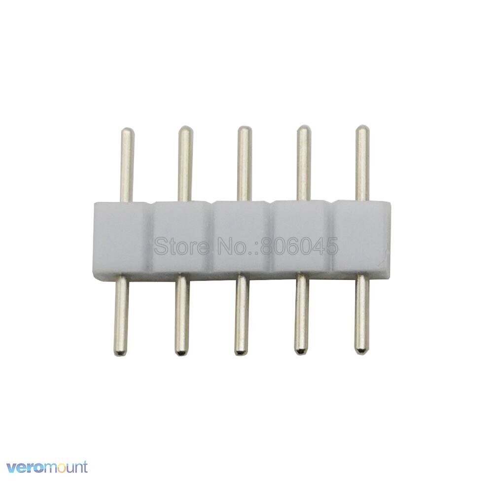 10Pcs 5Pin 5-Pin Rgbw Connector Adapter Pin Naald Mannelijke Vrouwelijke Plug Voor 5050 Rgbw Led Strip Licht led Accessoires