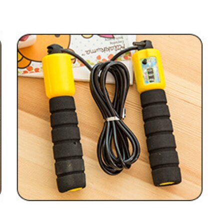 Jump Skip Ropes Sports Fitness Crossfit Adjustable Fast Speed Counting Jump Skipping Rope: Black