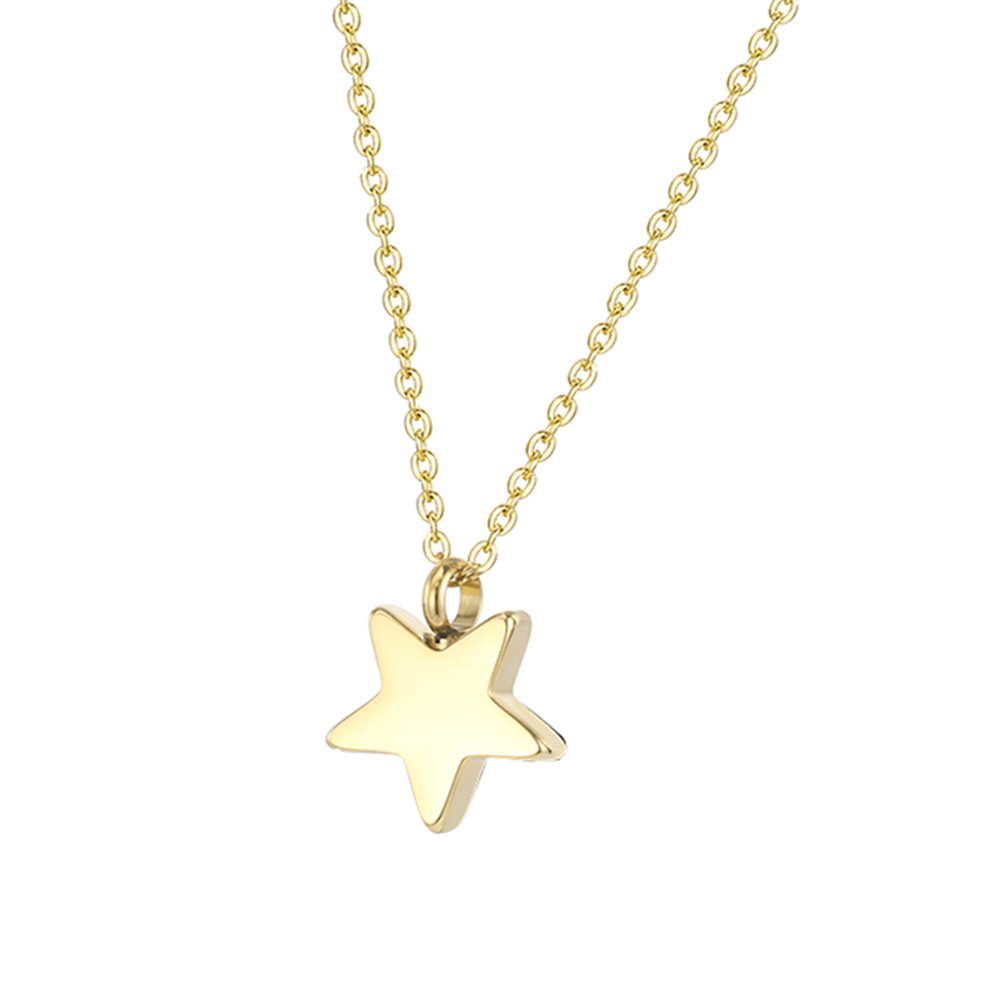 Rvs Crematie Sieraden Voor As Ster As Neckalce Gedenkteken Urn Hanger Voor Human Pet Aandenken Voor Vrouwen Mannen: Goud-kleur