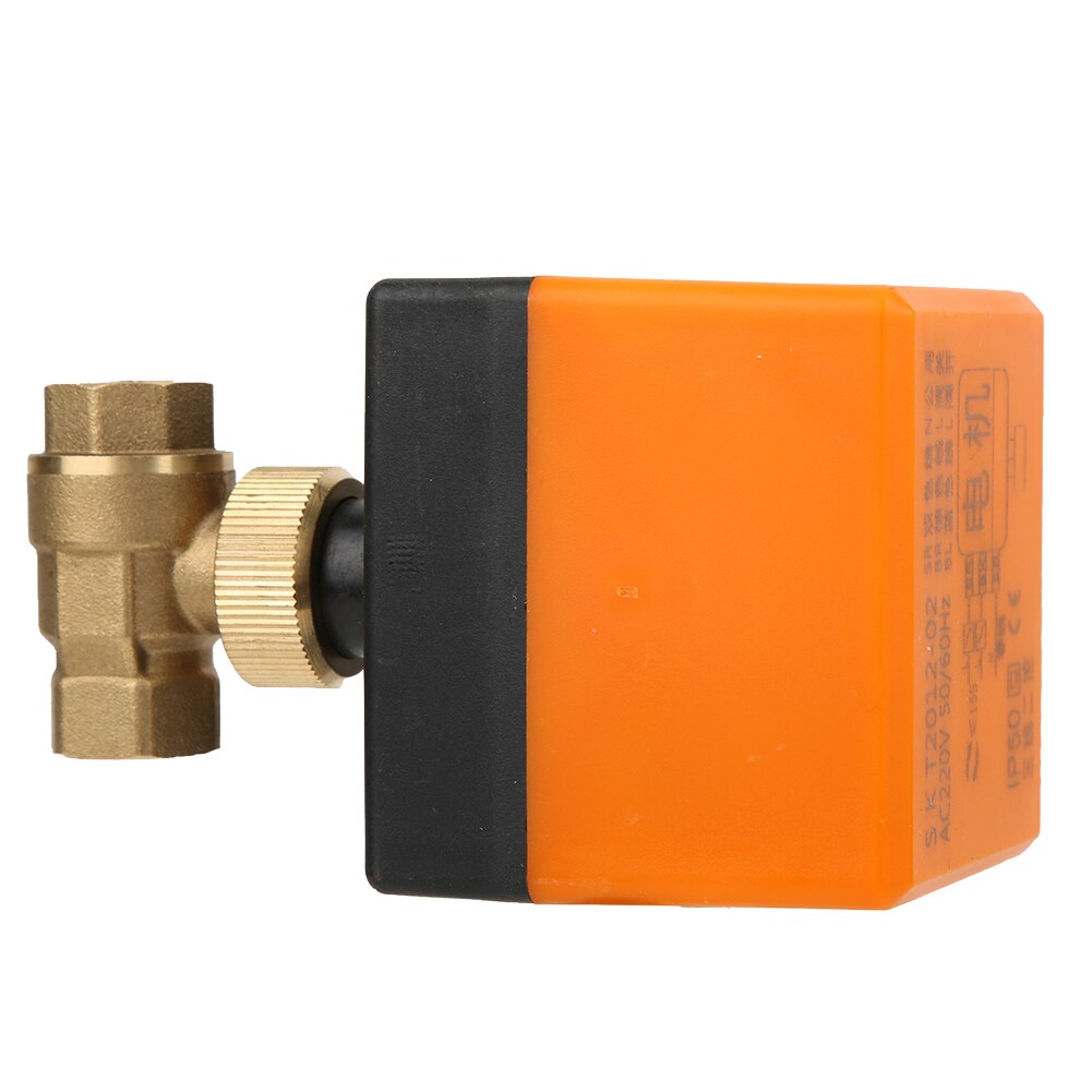 AC220V G3/8/G1 Brass Electric Ball Valve 2 Way 3-Wire 2-Point Control Motorized Ball Valve Electric Actuato with Manual switch