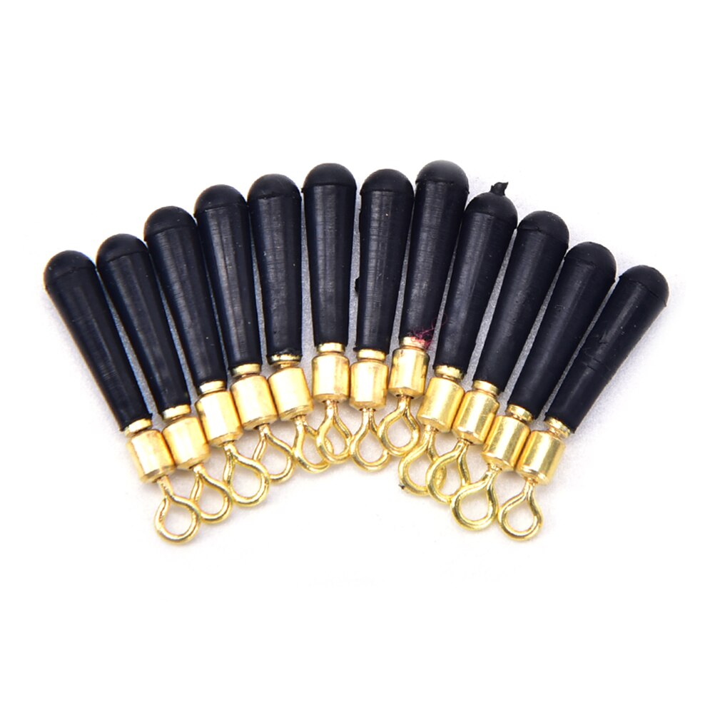 20 stuks/partij vistuig blok rotatie drift visdobbers accessoire dobber koper + rubber gereedschap