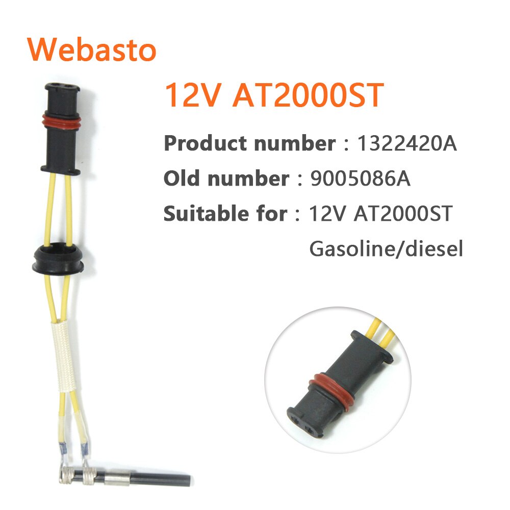 Keramisk pin gløderør til webasto air top 2000 st / s 12v/24v diesel parkeringsvarmer til 1322420a 1322411a 1322415a 1322408a: At 2000 st-12v