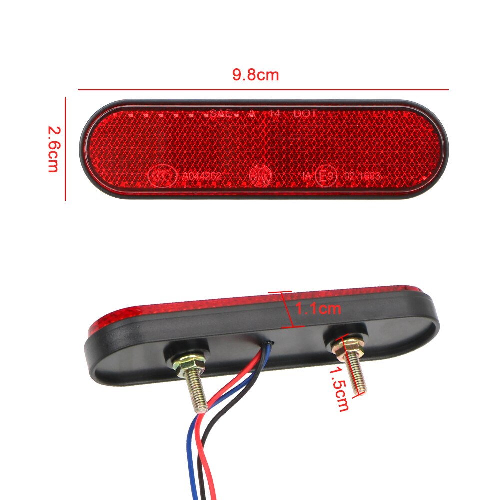 Voor auto's, vrachtwagens, aanhangers, motorfietsen, richtingaanwijzers, achterlichten, remlichten, stopmarkeringslichten, 24 led-reflectoren voor motorfietsen
